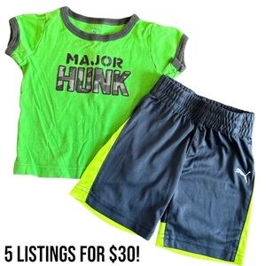 Baby boy matching outfit set bundle 12 months